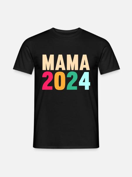Werdende Mama 2024 - Männer T-Shirt - Schwarz
