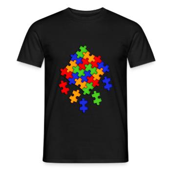 Motifs de dés - T-shirt homme - noir - Devant - AI Model Male 178 light (178cm)