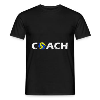 Volleyball Trainer - Männer T-Shirt - Schwarz - Vorne - AI Model Male 178 light (178cm)