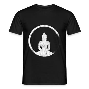 Buddha Kreis - Männer T-Shirt - Schwarz - Vorne - AI Model Male 178 light (178cm)