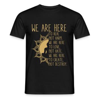 Buddhism inspiration - Men's T-Shirt - black - Front - AI Model Male 178 light (178cm)