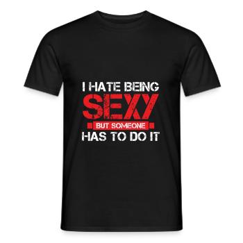 Be sexy - Men's T-Shirt - black - Front - AI Model Male 178 light (178cm)