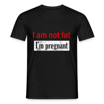 To be pregnant - Men's T-Shirt - black - Front - AI Model Male 178 light (178cm)
