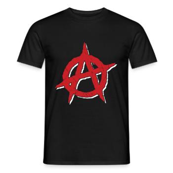 Symbole anarchiste - T-shirt homme - noir - Devant - AI Model Male 178 light (178cm)
