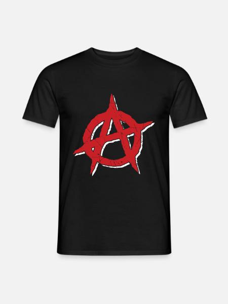 Anarchisten Symbol - Männer T-Shirt - Schwarz
