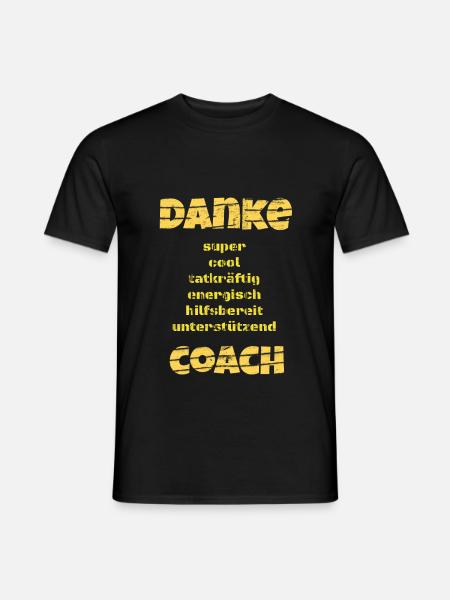 Danke - Helden - coach - Geschenkidee - Trainer - Männer T-Shirt - Schwarz
