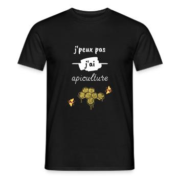 J'peux pas j'ai apiculture ! cadeau apiculture - T-shirt homme - noir - Devant - AI Model Male 178 light (178cm)