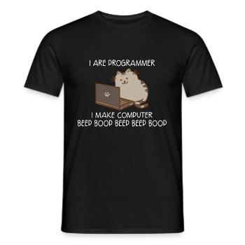 I Are Programmer I Make C... Programmierer & Nerd - Männer T-Shirt - Schwarz - Vorne - AI Model Male 178 light (178cm)