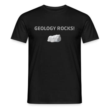 GEOLOGY ROCKS - T-shirt homme - noir - Devant - AI Model Male 178 light (178cm)