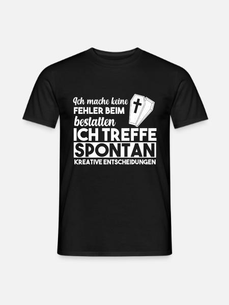 Bestatter Bestattungsfachkraft Beerdigung - Männer T-Shirt - Schwarz