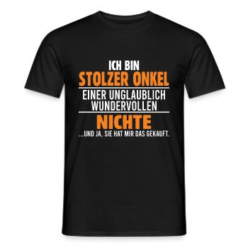Patenonkel Onkel Nichte - Männer T-Shirt - Schwarz - Vorne - AI Model Male 178 light (178cm)