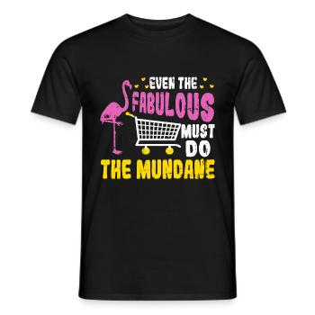 Flamingo Lustiges Flamingo Vogel Geschenk - Männer T-Shirt - Schwarz - Vorne - AI Model Male 178 light (178cm)
