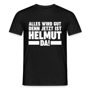 Helmut - Männer T-Shirt - Schwarz - Vorne - AI Model Male 178 light (178cm)