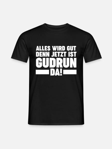 Gudrun - Männer T-Shirt - Schwarz