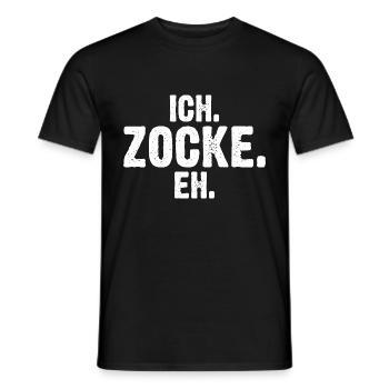 Zocker Zocken Gamer - Männer T-Shirt - Schwarz - Vorne - AI Model Male 178 light (178cm)