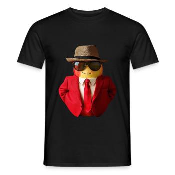 Apfel - Männer T-Shirt - Schwarz - Vorne - AI Model Male 178 light (178cm)