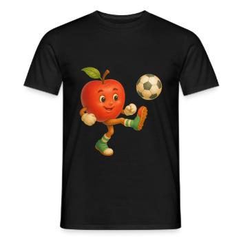 Apfel - Männer T-Shirt - Schwarz - Vorne - AI Model Male 178 light (178cm)