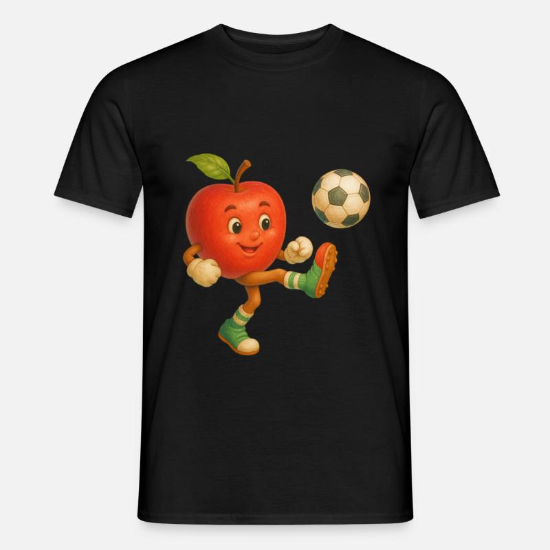 Apfel - Männer T-Shirt - Schwarz