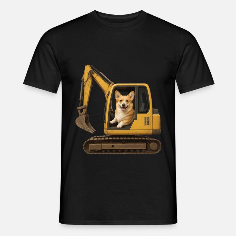 Corgi - Männer T-Shirt - Schwarz