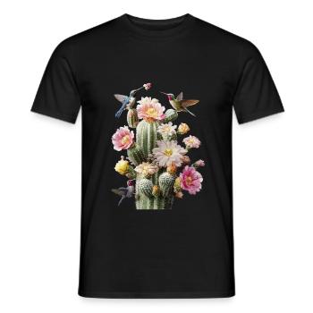Kaktus - Männer T-Shirt - Schwarz - Vorne - AI Model Male 178 light (178cm)