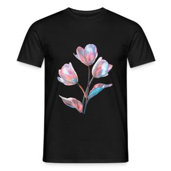Tulpe - Männer T-Shirt - Schwarz - Vorne - AI Model Male 178 light (178cm)
