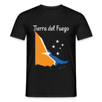 Feuerland - Männer T-Shirt - Schwarz - Vorne - AI Model Male 178 light (178cm)