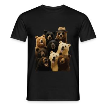 Tragen - Männer T-Shirt - Schwarz - Vorne - AI Model Male 178 light (178cm)