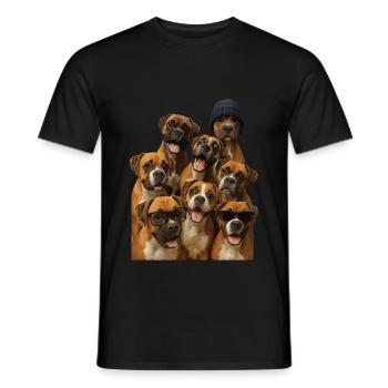 Boxer - Männer T-Shirt - Schwarz - Vorne - AI Model Male 178 light (178cm)