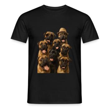 Bullmastiff - Männer T-Shirt - Schwarz - Vorne - AI Model Male 178 light (178cm)