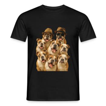 Bulldogge - Männer T-Shirt - Schwarz - Vorne - AI Model Male 178 light (178cm)