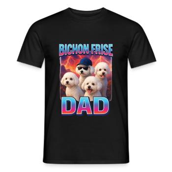 Bichon Frisé - Männer T-Shirt - Schwarz - Vorne - AI Model Male 178 light (178cm)