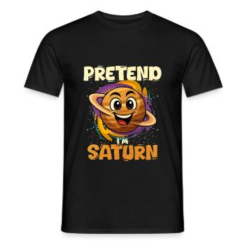 Saturne - T-shirt homme - noir - Devant - AI Model Male 178 light (178cm)