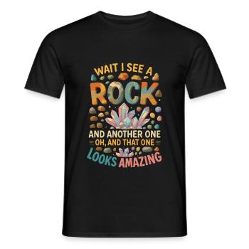 Géologie Roche - T-shirt homme - noir - Devant - AI Model Male 178 light (178cm)