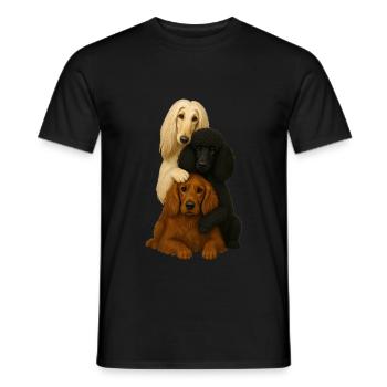 Chien Chiens Chiens mignons - T-shirt homme - noir - Devant - AI Model Male 178 light (178cm)