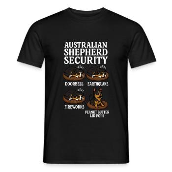 Australischer Schäferhund - Männer T-Shirt - Schwarz - Vorne - AI Model Male 178 light (178cm)