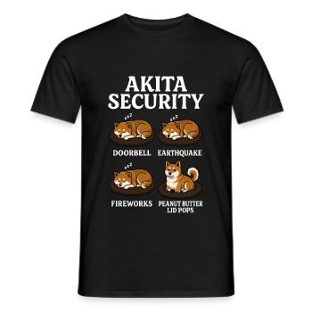 Akita - T-shirt homme - noir - Devant - AI Model Male 178 light (178cm)