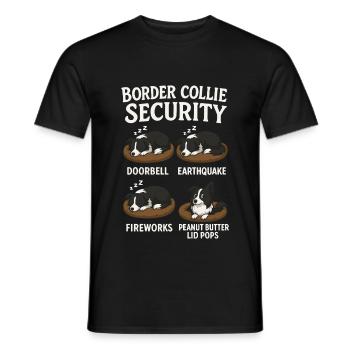 Border Collie - Men's T-Shirt - black - Front - AI Model Male 178 light (178cm)