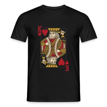 Cartes Coeur Roi Skat Poker Doppelkopf - T-shirt homme - noir - Devant - AI Model Male 178 light (178cm)