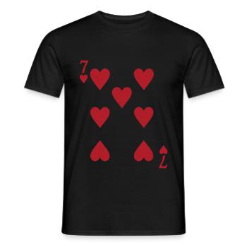 Cartes Coeur Seven Skat Poker Doppelkopf - T-shirt homme - noir - Devant - AI Model Male 178 light (178cm)