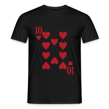 Cartes Coeur Ten Skat Poker Doppelkopf - T-shirt homme - noir - Devant - AI Model Male 178 light (178cm)