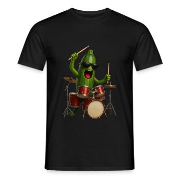 Zucchini Drums - Men's T-Shirt - black - Front - AI Model Male 178 light (178cm)