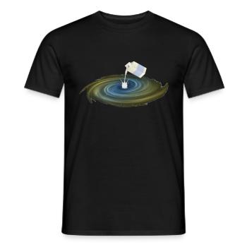 Univers d'étoile de lait de galaxie Milky Way - T-shirt homme - noir - Devant - AI Model Male 178 light (178cm)