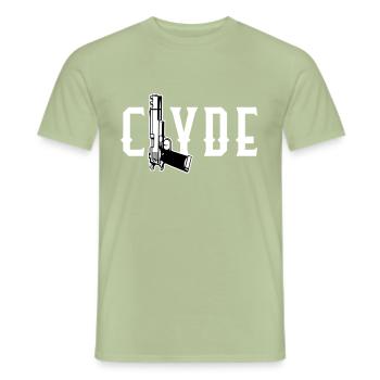 Bonnie & Clyde Partnerlook - Männer T-Shirt - Sage - Vorne - AI Model Male 178 light (178cm)