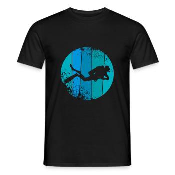 Diver - Men's T-Shirt - black - Front - AI Model Male 178 light (178cm)
