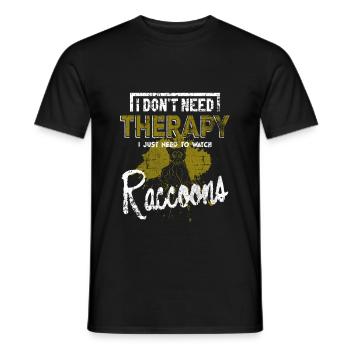 racoon - Men's T-Shirt - black - Front - AI Model Male 178 light (178cm)