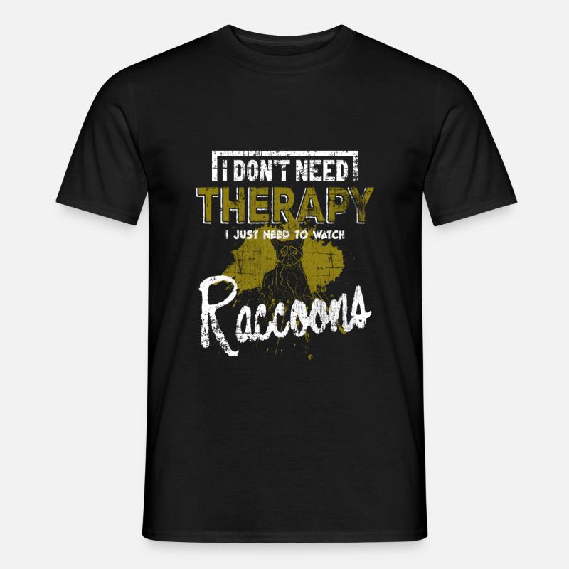 Waschbär - Männer T-Shirt - Schwarz