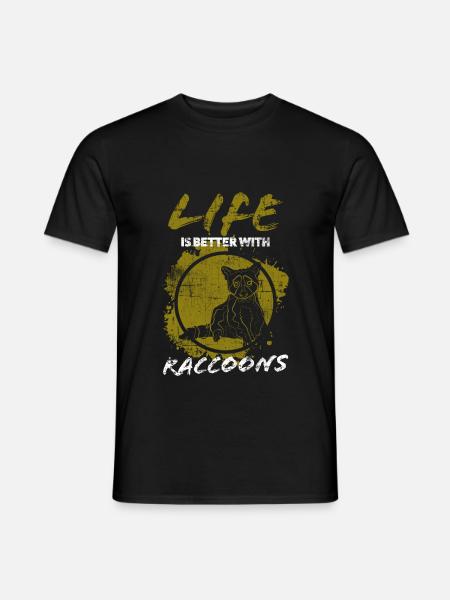 racoon - Men's T-Shirt - black