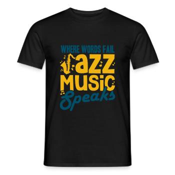 Jazz - Männer T-Shirt - Schwarz - Vorne - AI Model Male 178 light (178cm)