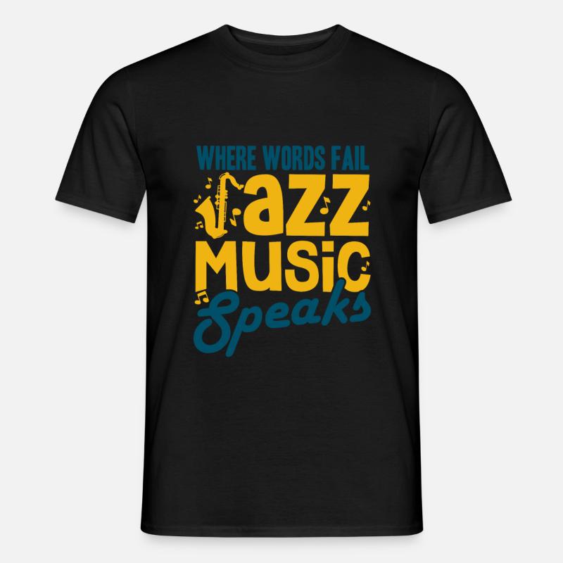 Jazz - Männer T-Shirt - Schwarz