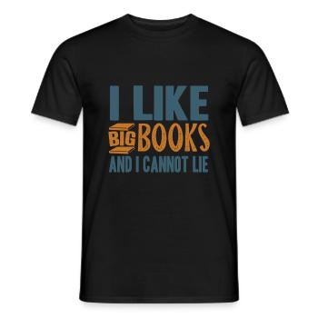 Read books - Men's T-Shirt - black - Front - AI Model Male 178 light (178cm)